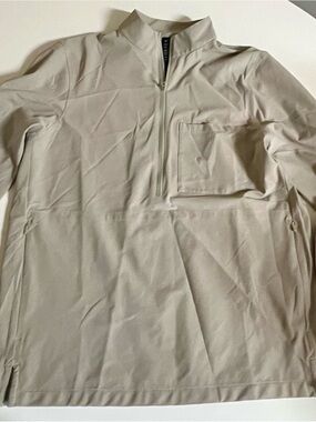 lululemon athletica Men's Light Tan Quarter-Zip Shirt Jacket